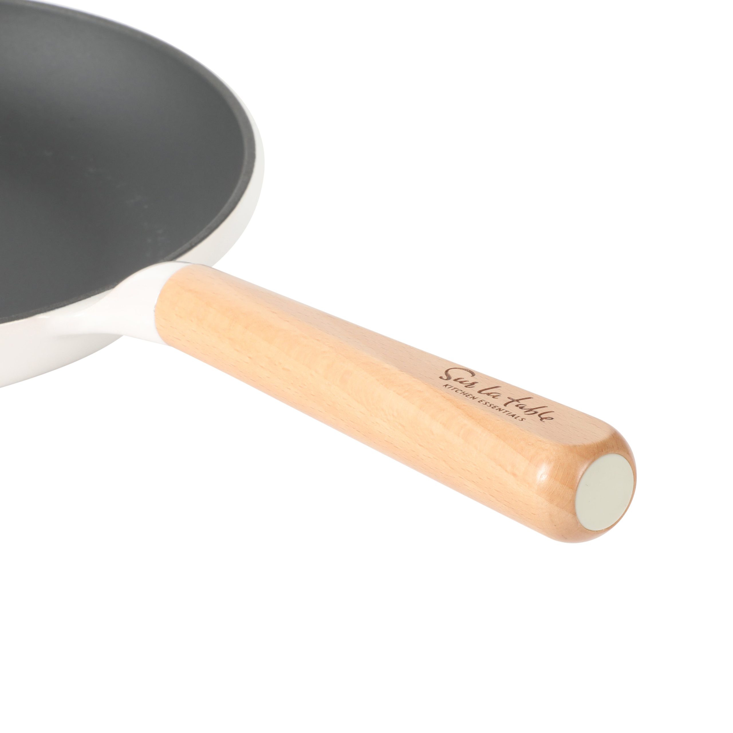 Sur La Table Kitchen Essential Main Canteen 9.5" Pre-Seasoned Cast Iron Skillet w/ Wood Handle, Natural Nonstick Lightweight Frying Pan for Searing, Sautéing & Everyday Cooking - Image 14