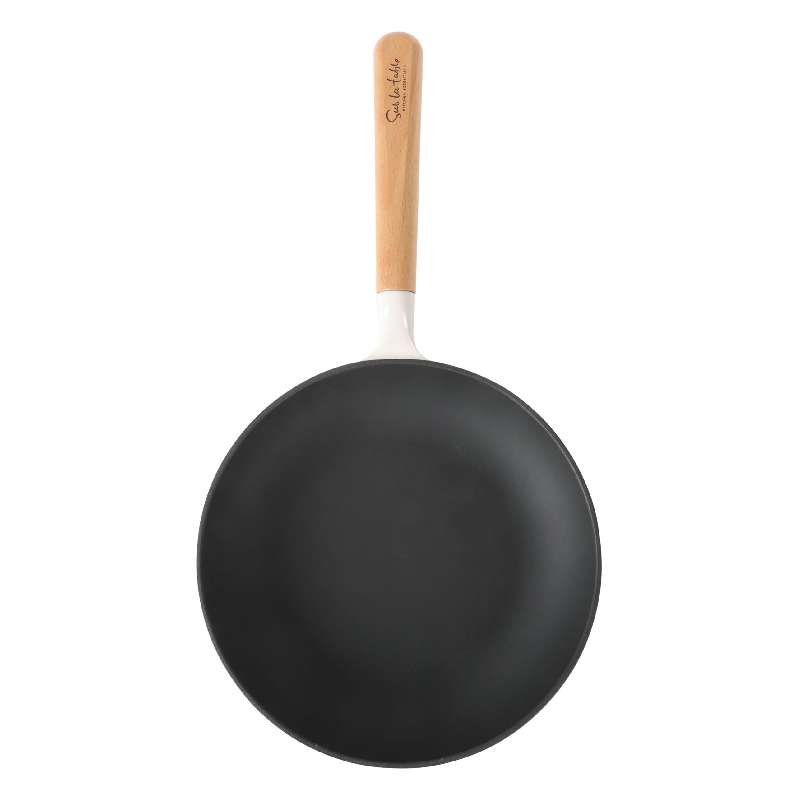 Sur La Table Kitchen Essential Main Canteen 9.5" Pre-Seasoned Cast Iron Skillet w/ Wood Handle, Natural Nonstick Lightweight Frying Pan for Searing, Sautéing & Everyday Cooking - Image 12