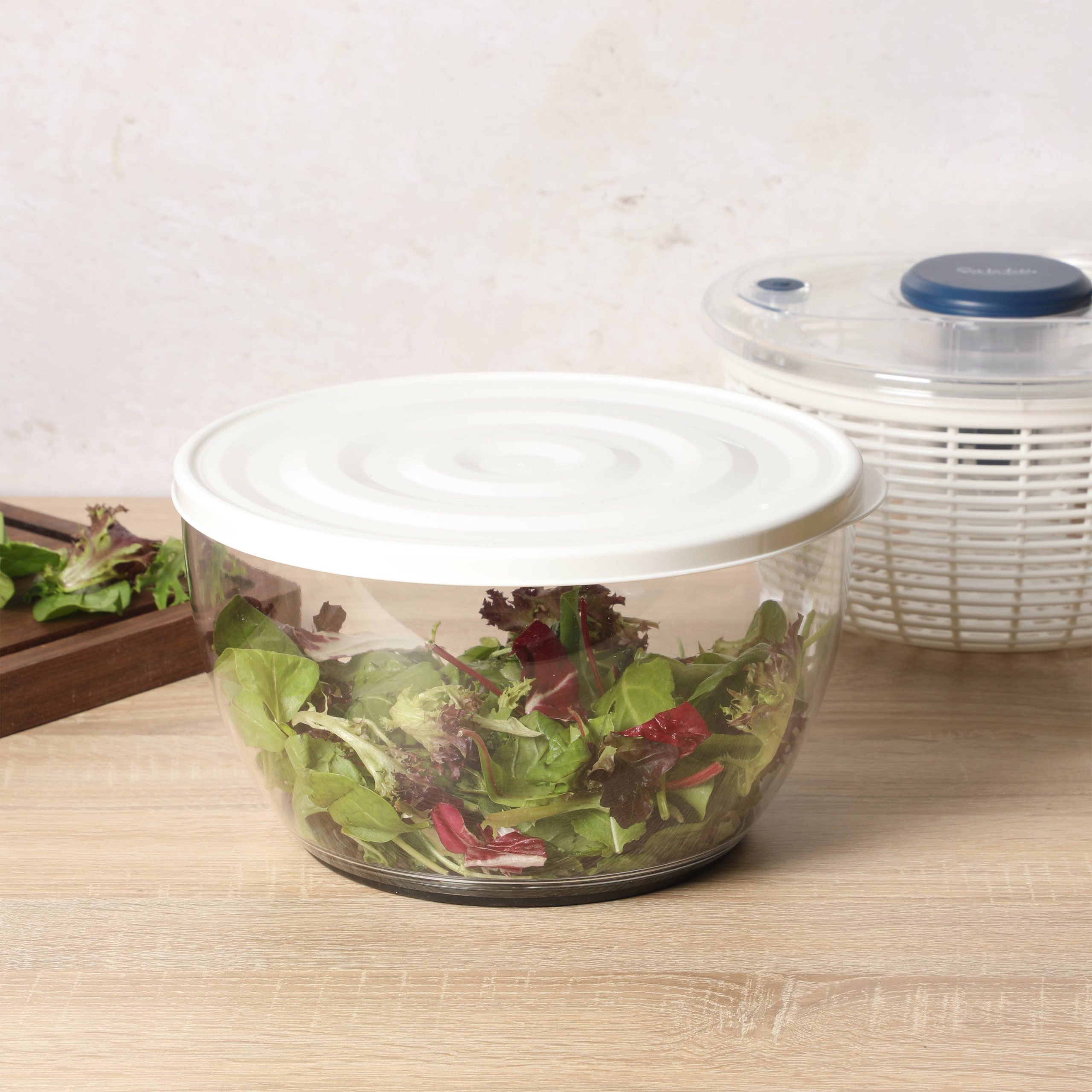 Sur La Table Kitchen Essential 6.3 Qt Salad Spinner, Fruit Washer, Fruit Washing Bowl with Strainer, Vegetable Cleaner, Salad Cleaner, Lettuce Washer - Image 5