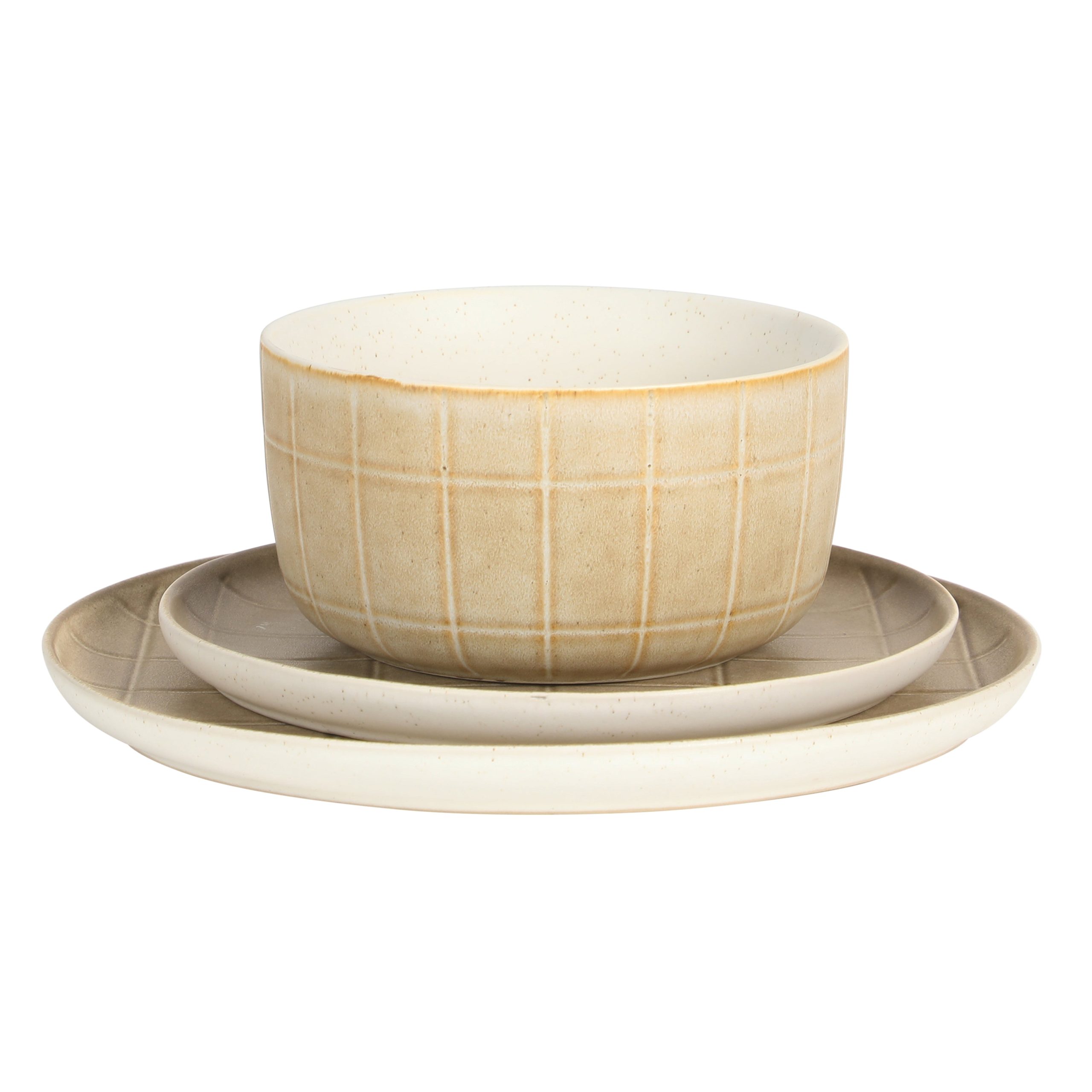 Gisbon Elite Butterwick 12 Piece Plates and Bowls Stoneware Dinnerware Set - Reactive Glaze Patterned Dishes - Microwave and Dishwasher Safe - Image 8