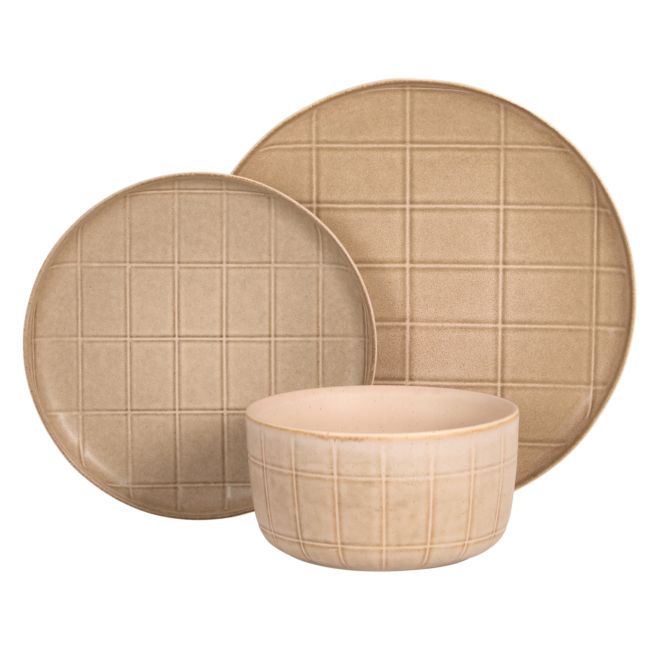 Gisbon Elite Butterwick 12 Piece Plates and Bowls Stoneware Dinnerware Set - Reactive Glaze Patterned Dishes - Microwave and Dishwasher Safe - Image 15