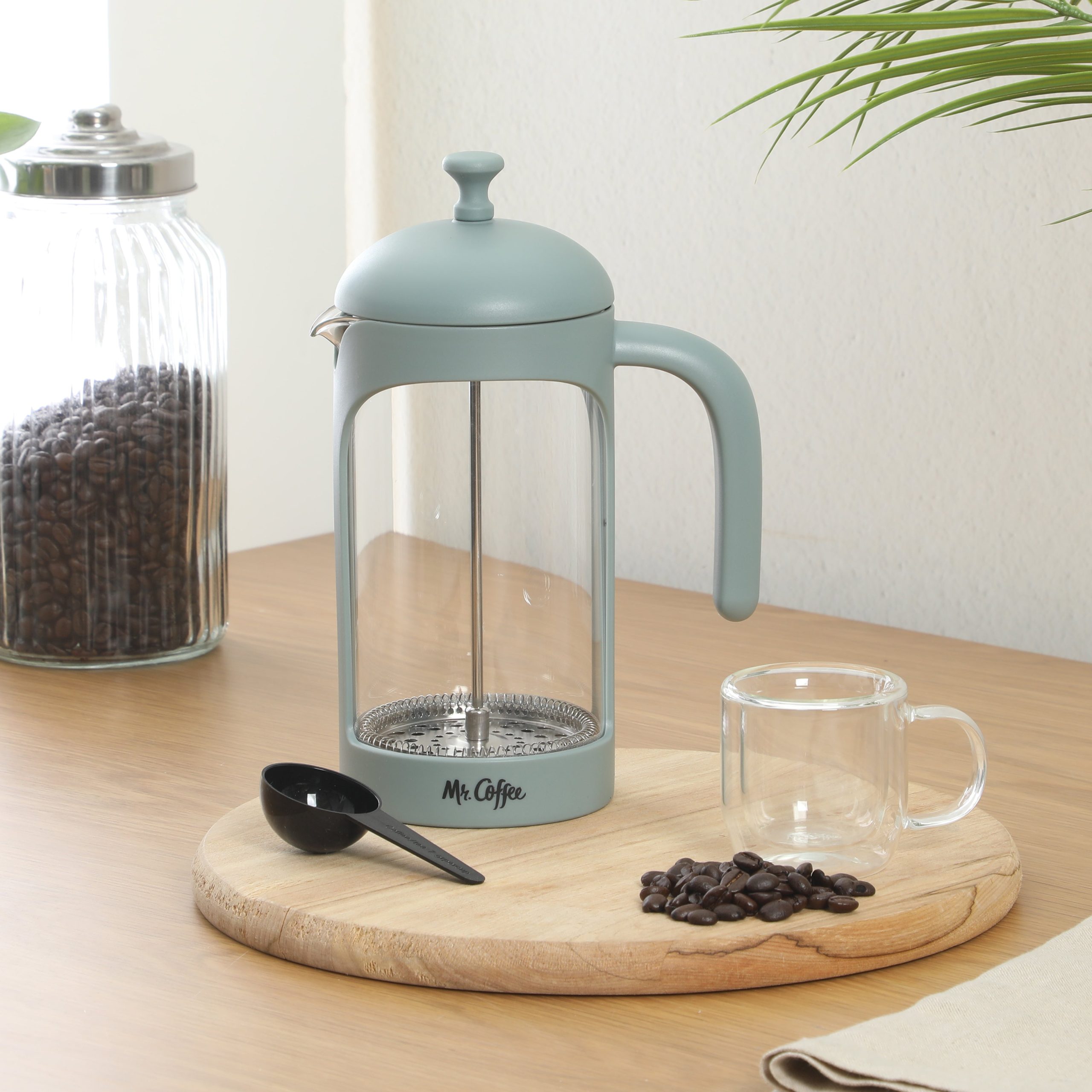 Mr. Coffee Retro Brew French Press Coffee Maker, 31 oz. Glass Carafe with High Heat Resistant Durable Borosilicate Glass & Colorful Frame and Plunger, Includes Coffee Scoop - Image 13