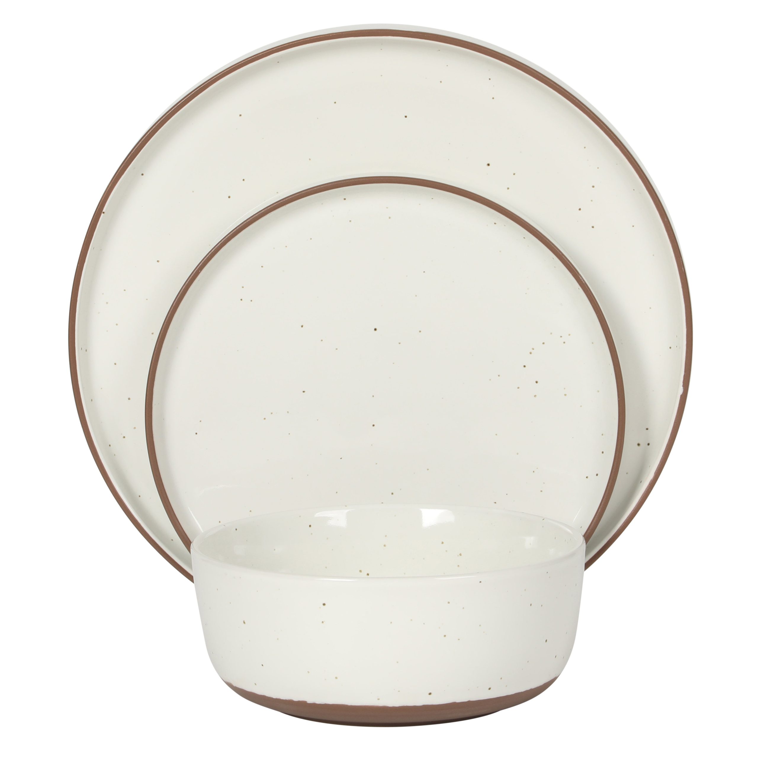 Gibson Elite Northrock Stoneware Dinnerware Set, 12-Piece Service for 4 Plates and Bowls Set – Dishes with Hand-Painted Terracotta Base - Image 13
