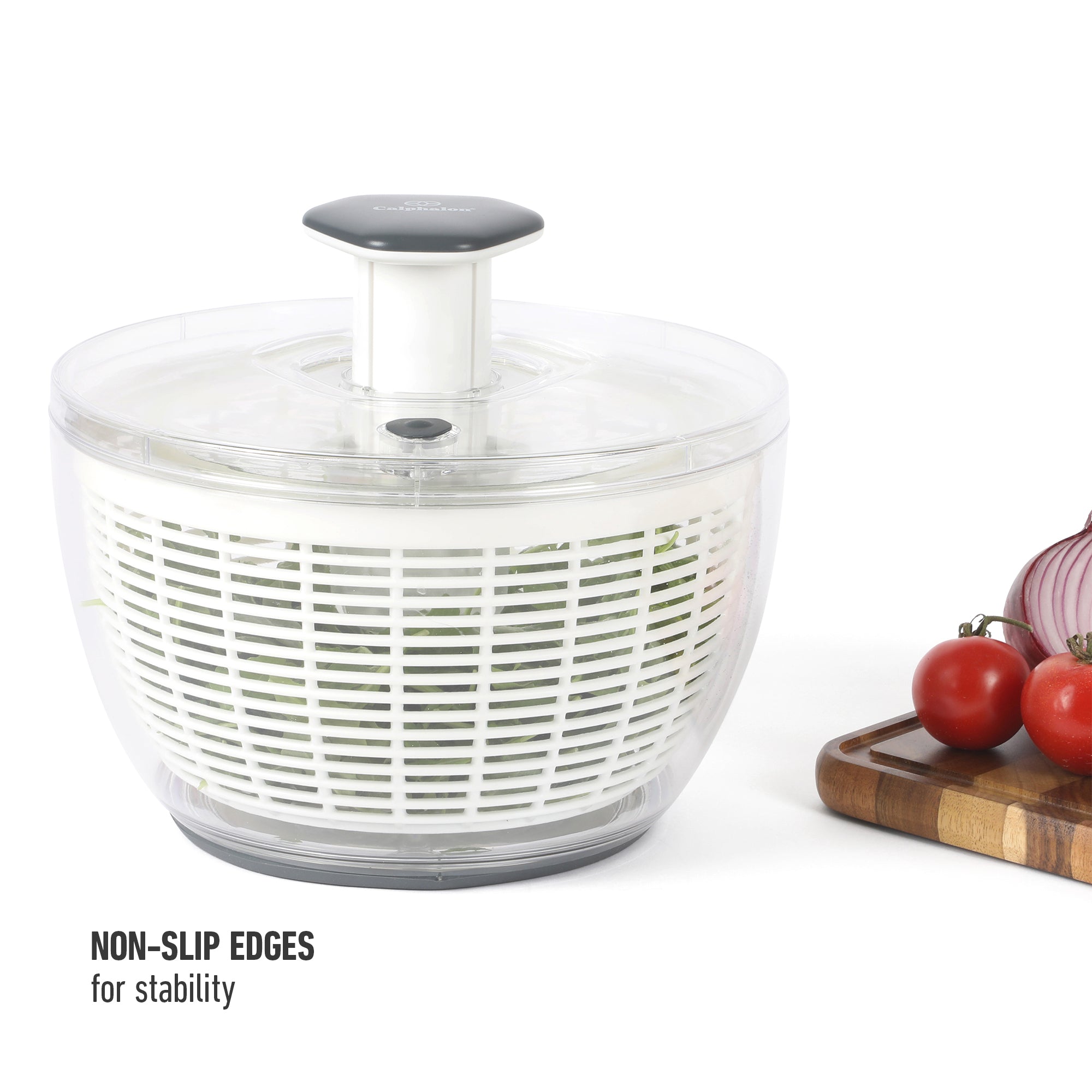 Calphalon Aero 6.3 Qt Salad Spinner, Fruit Washer, Fruit Washing Bowl with Strainer, Vegetable Cleaner, Salad Cleaner, Lettuce Washer - Image 8