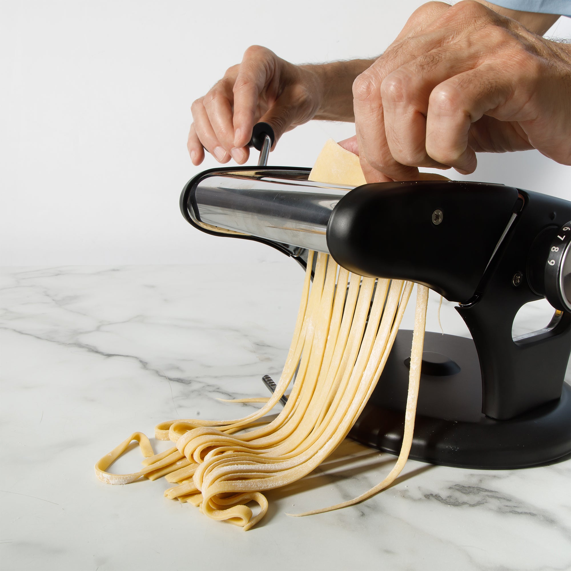 Calphalon Aero Heavy Duty Manual Pasta Maker Machine Noodle Maker w/ Rollers & Cutters - Spaghetti, Fettuccini, Lasagna or Dumpling Skin - Image 8