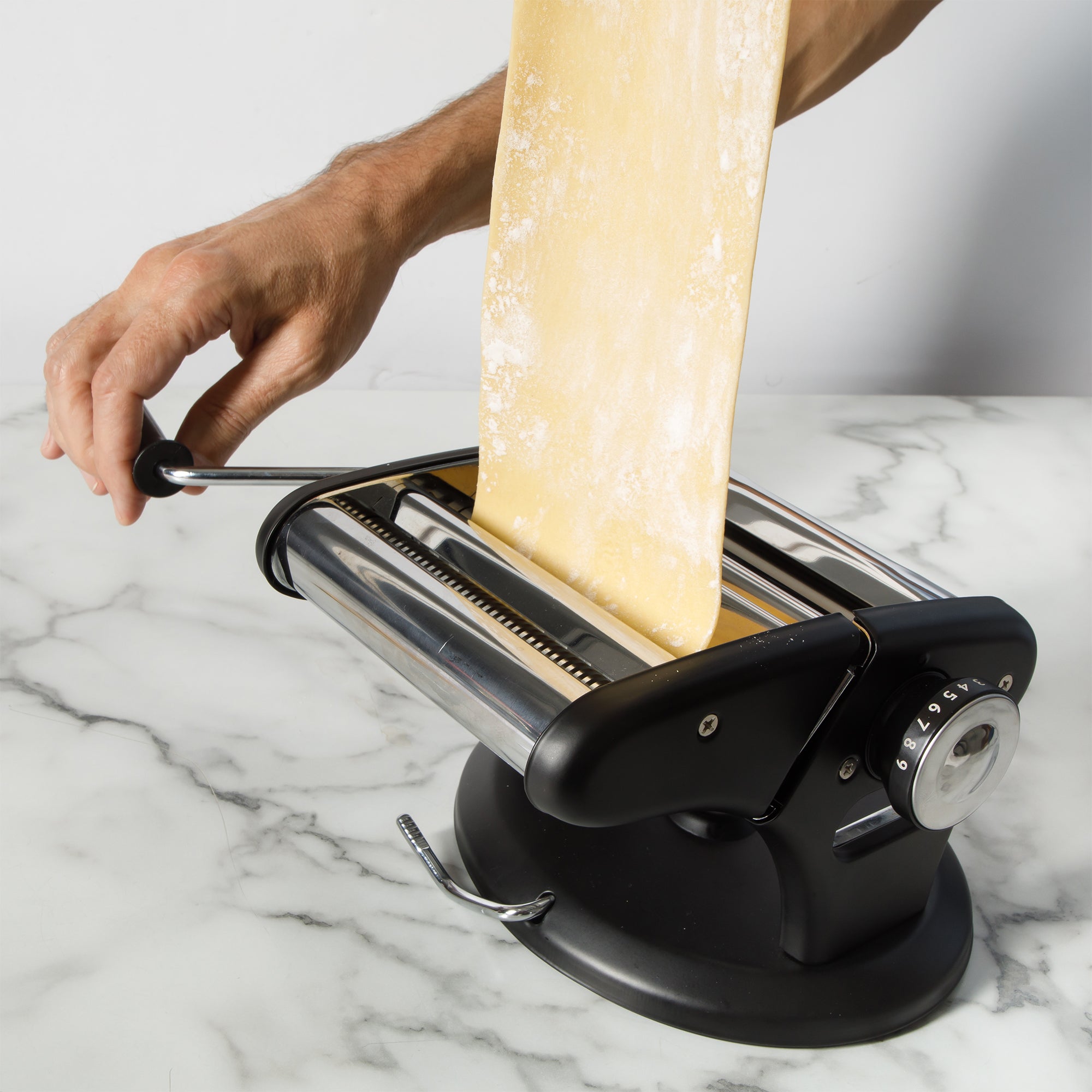 Calphalon Aero Heavy Duty Manual Pasta Maker Machine Noodle Maker w/ Rollers & Cutters - Spaghetti, Fettuccini, Lasagna or Dumpling Skin - Image 10