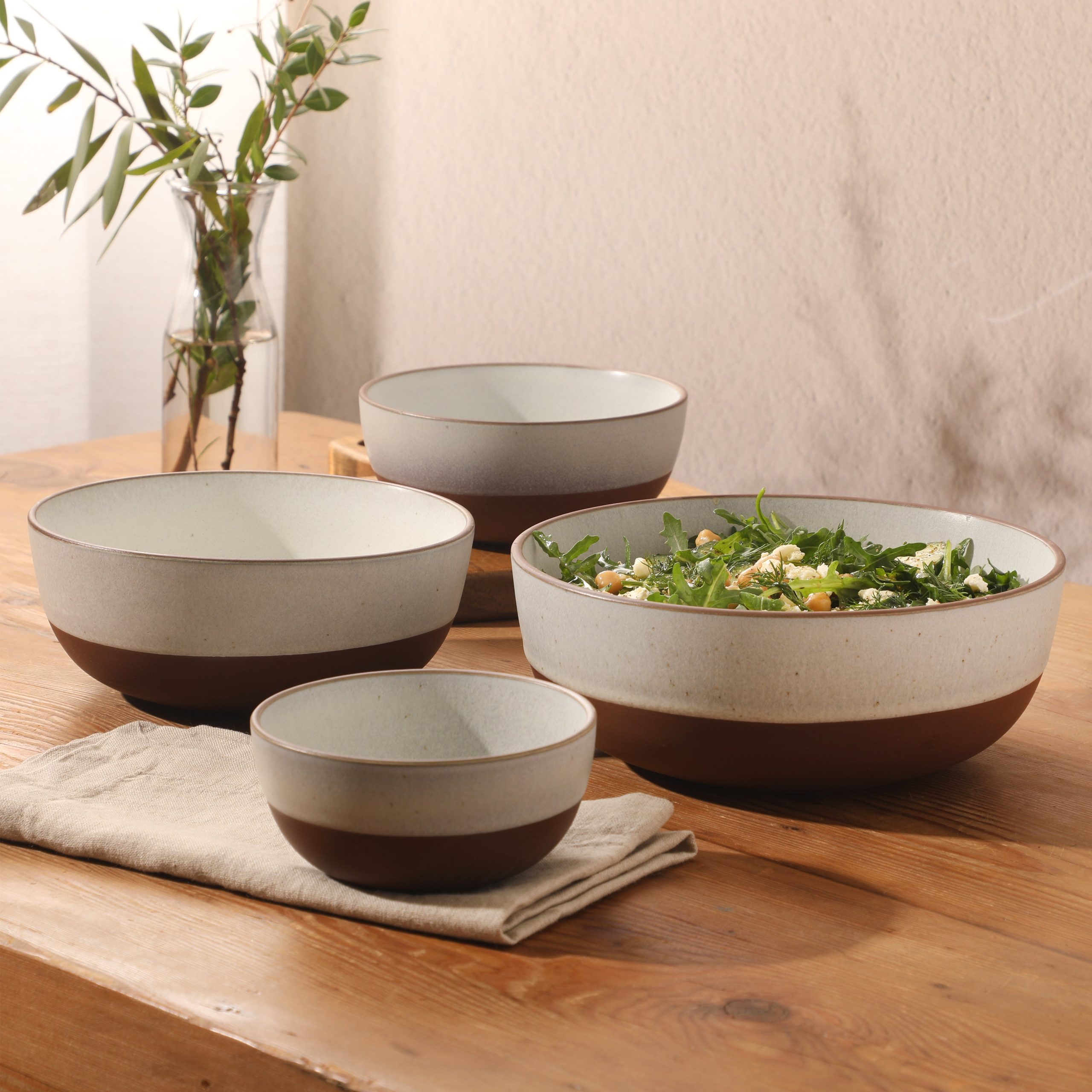 Gibson Elite William Crest 4 Piece Nesting Bowl Set, Round Stoneware Mixing Bowls, Reactive Glaze Finish, 5”, 6.25”, 7.5”, 9”, Prep & Serving Bowls, Microwave & Dishwasher Safe - Green - Image 10