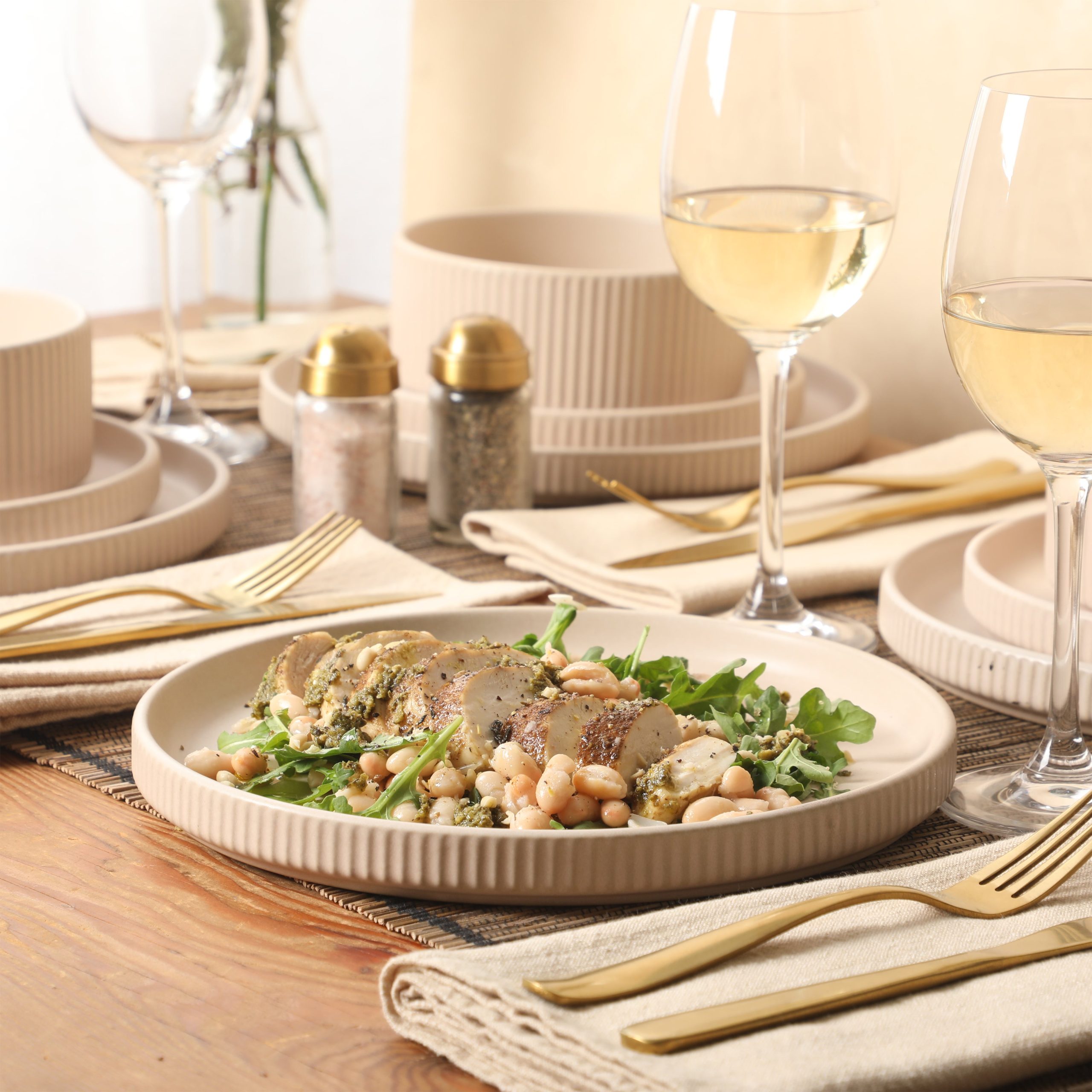 Gibson Elite Townscape Plates and Bowls 12 Piece Dinnerware Set, Service for 4 - Image 4