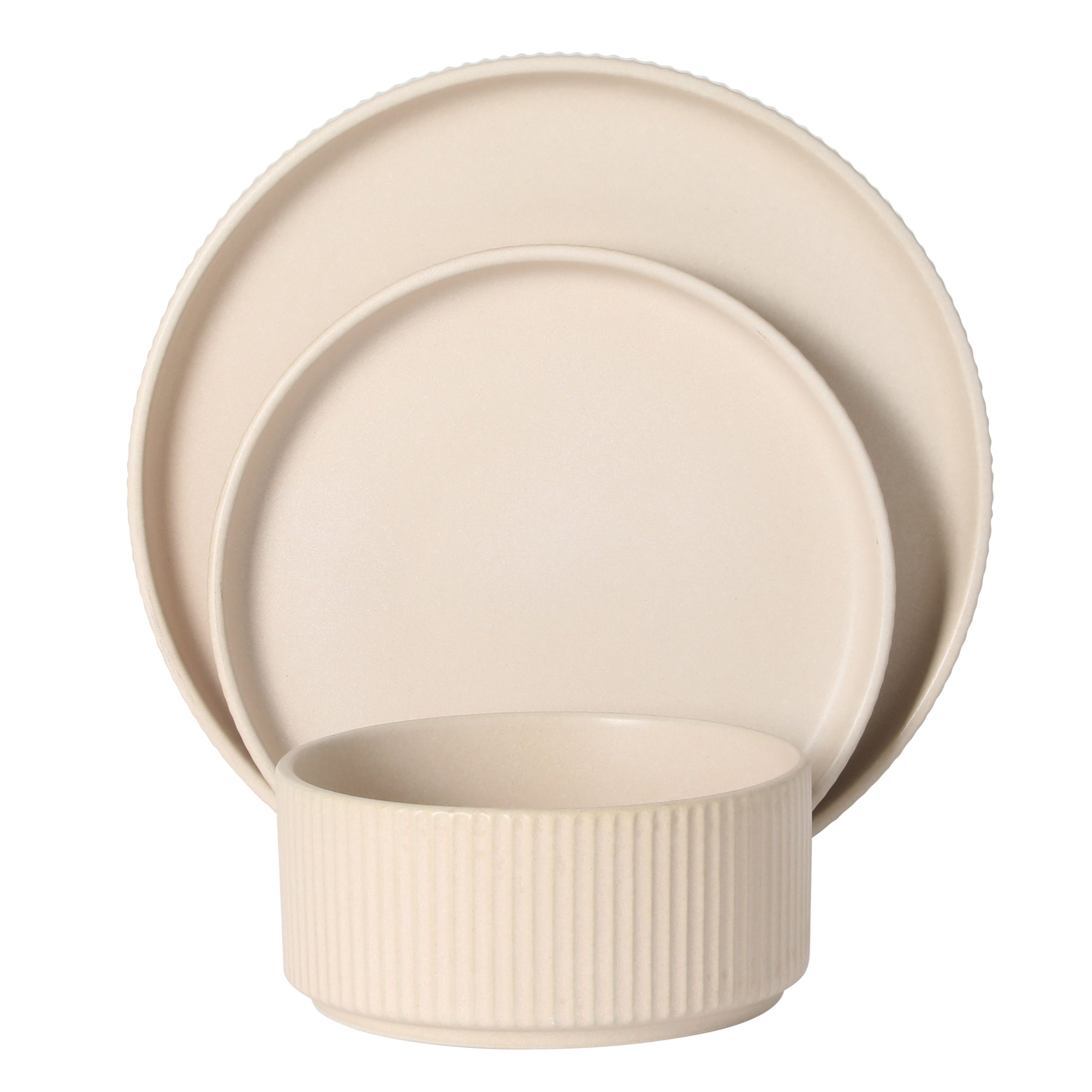 Gibson Elite Townscape Plates and Bowls 12 Piece Dinnerware Set, Service for 4 - Image 5