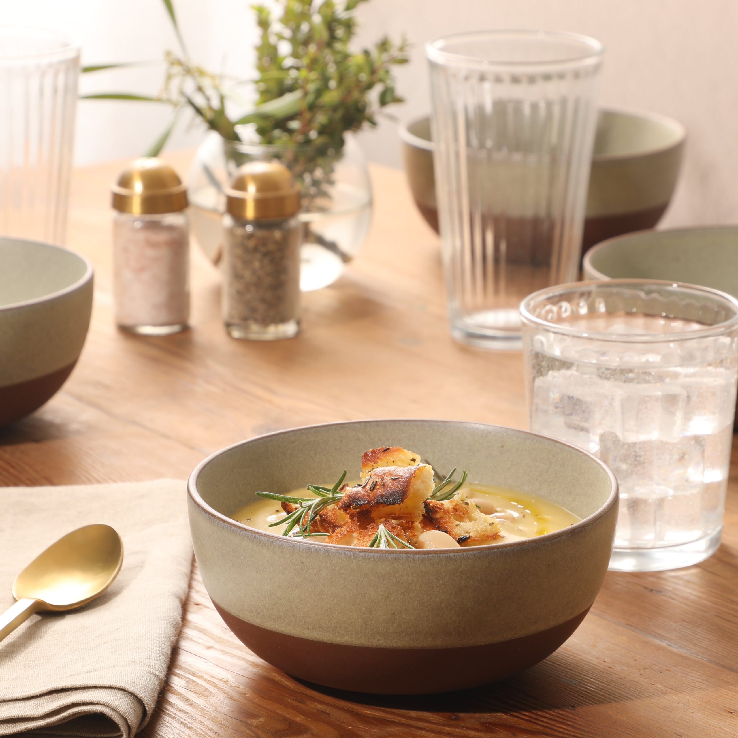 Gibson Elite William Crest 4 Piece Cereal Bowl Set, 6.25” Round Stoneware Bowls, Reactive Glaze Finish, Soup, Dessert & Snack Bowls, Microwave & Dishwasher Safe - Image 9