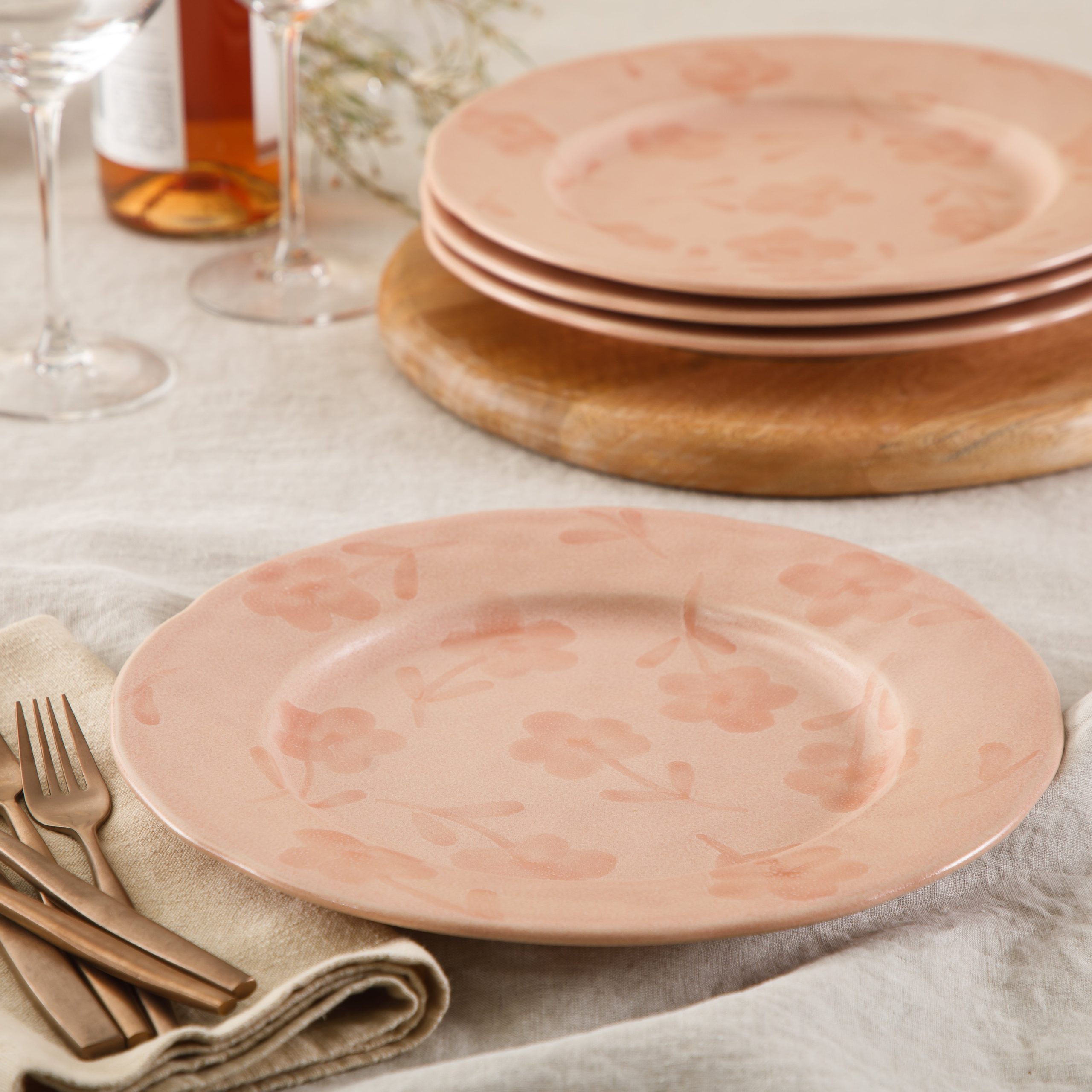 Bloomhouse - 2 Time Oprah's Favorite Things - Made in Portugal Hand Painted 10.8 Inch Dinner Plates Set of 4 - Porto Petals Floral Dish Set - Image 2