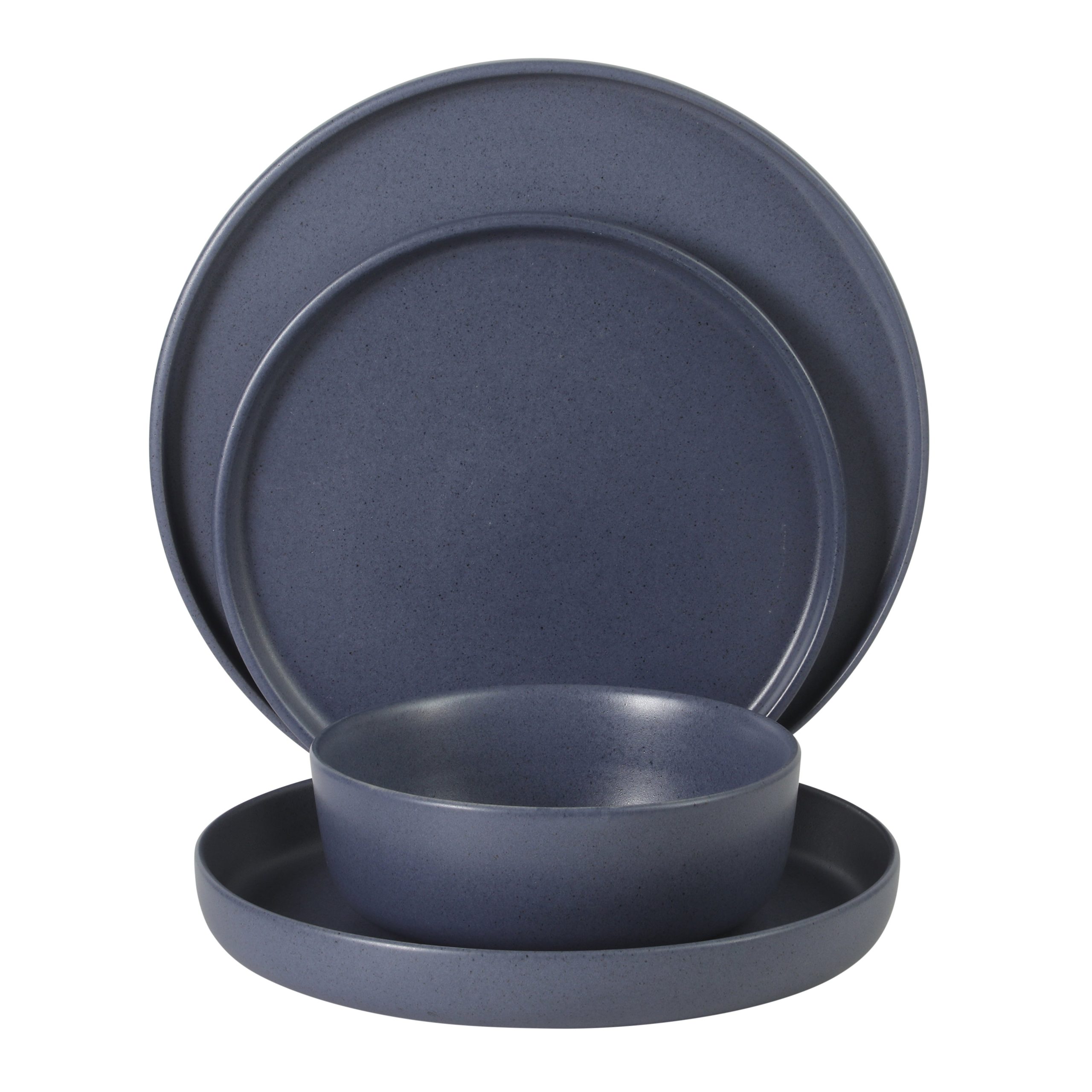 Gibson Elite Bayou Moon Plates and Bowls Sets, 16-Piece Matte Stoneware Dinnerware Sets, Solid Color Reactive Glaze Dish Set, Service for 4 - Image 10