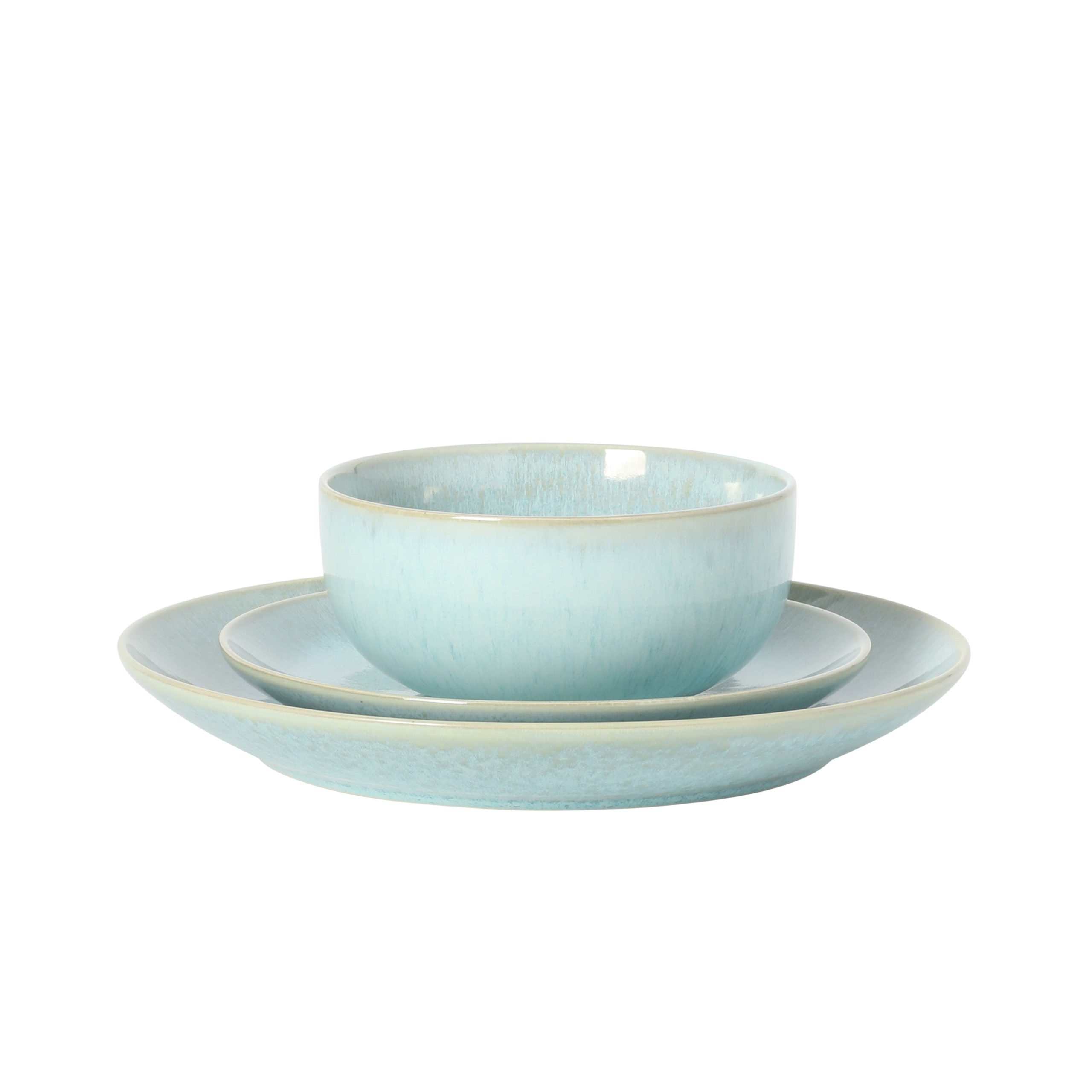 Gibson Elite Pine Coast Plates and Bowls Sets, 12-Piece Stoneware Dinnerware Sets, Reactive Glaze Dish Set - Image 7