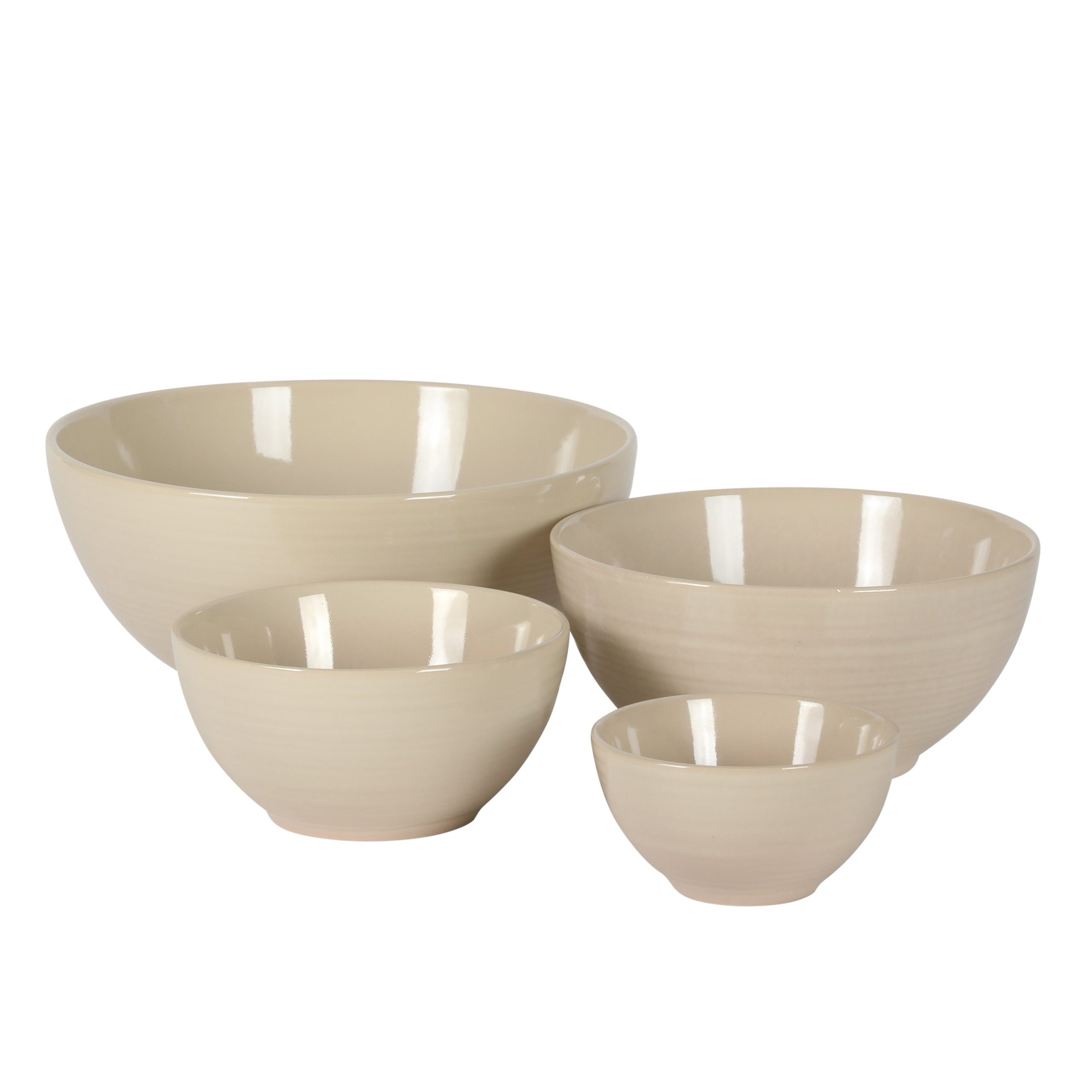 Gibson Elite Maple Grove 4-Piece Stoneware Nesting Bowl Set, Reactive Glaze Mixing and Serving Bowls, Dishwasher Safe - Image 6
