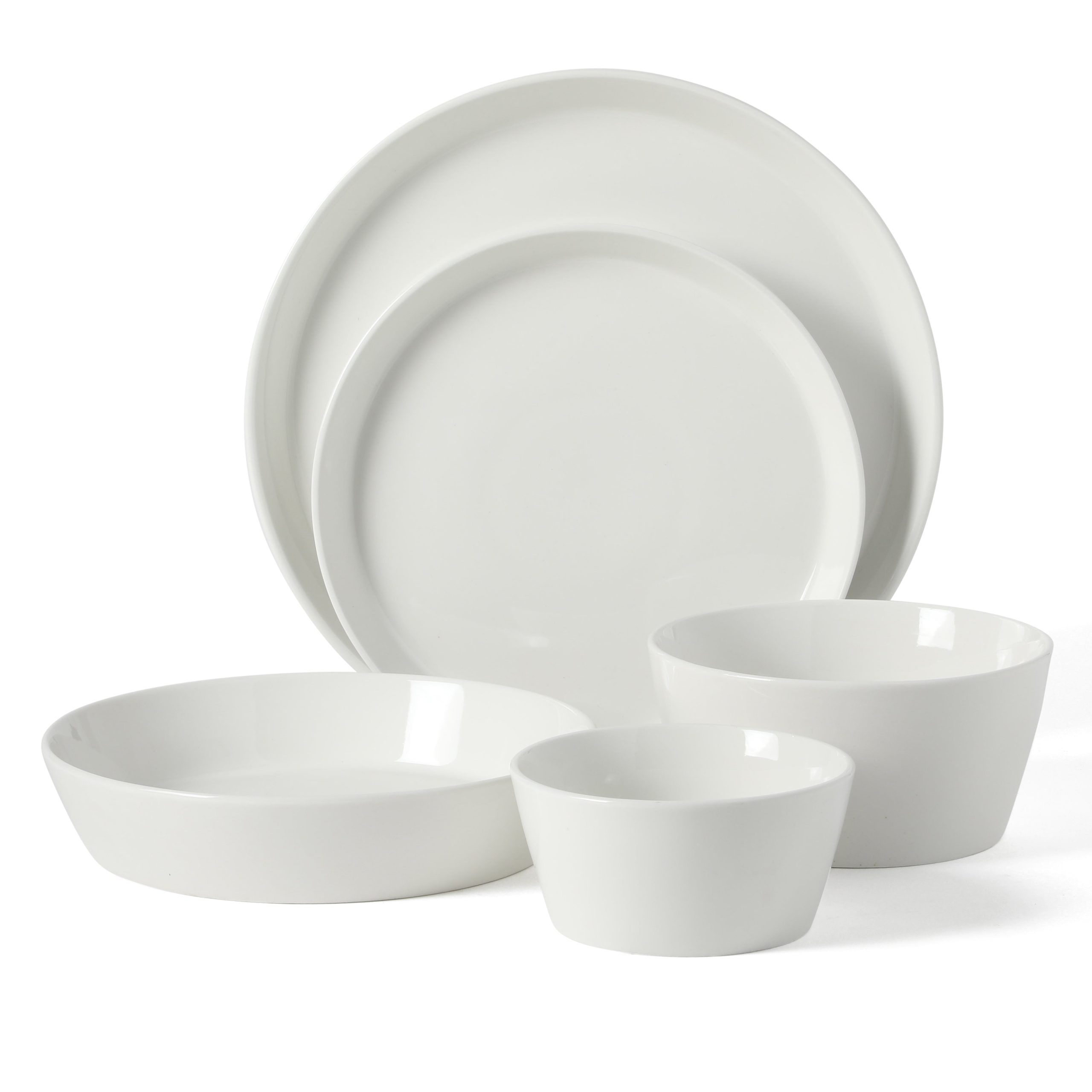 Martha Stewart Plates and Bowls Sets, 30-Piece Porcelain Dinnerware Set for 6, Dinner Plates, Dessert Plates, Pasta Bowls, Cereal & Fruit Bowls - Image 5