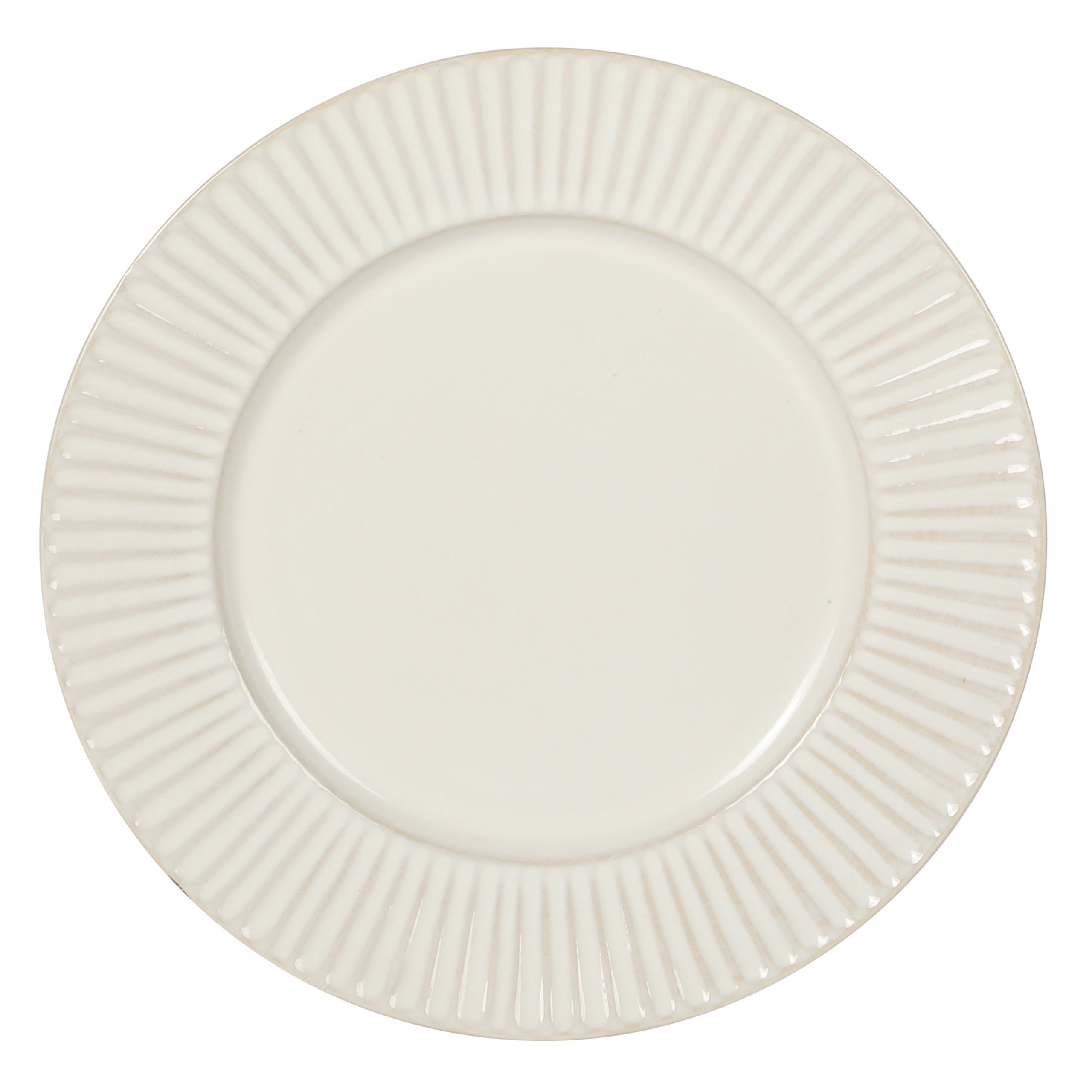 Gibson Elite Soleil 12 Piece Linen White Stoneware Dinnerware Set for 4, Plates and Bowls Set with Dinner Plates, Salad Plates and Bowls - Image 9