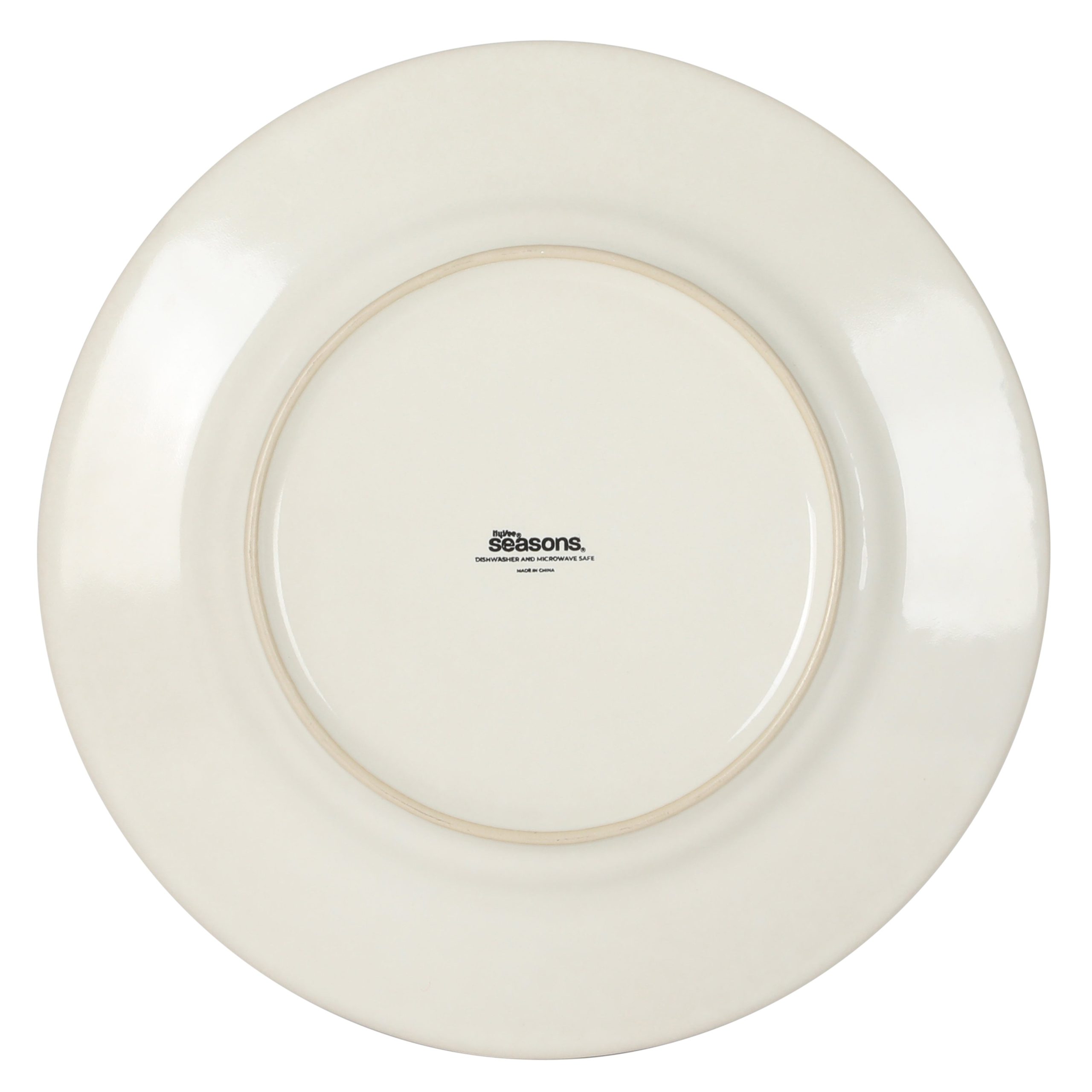 Gibson Elite Soleil 12 Piece Linen White Stoneware Dinnerware Set for 4, Plates and Bowls Set with Dinner Plates, Salad Plates and Bowls - Image 10