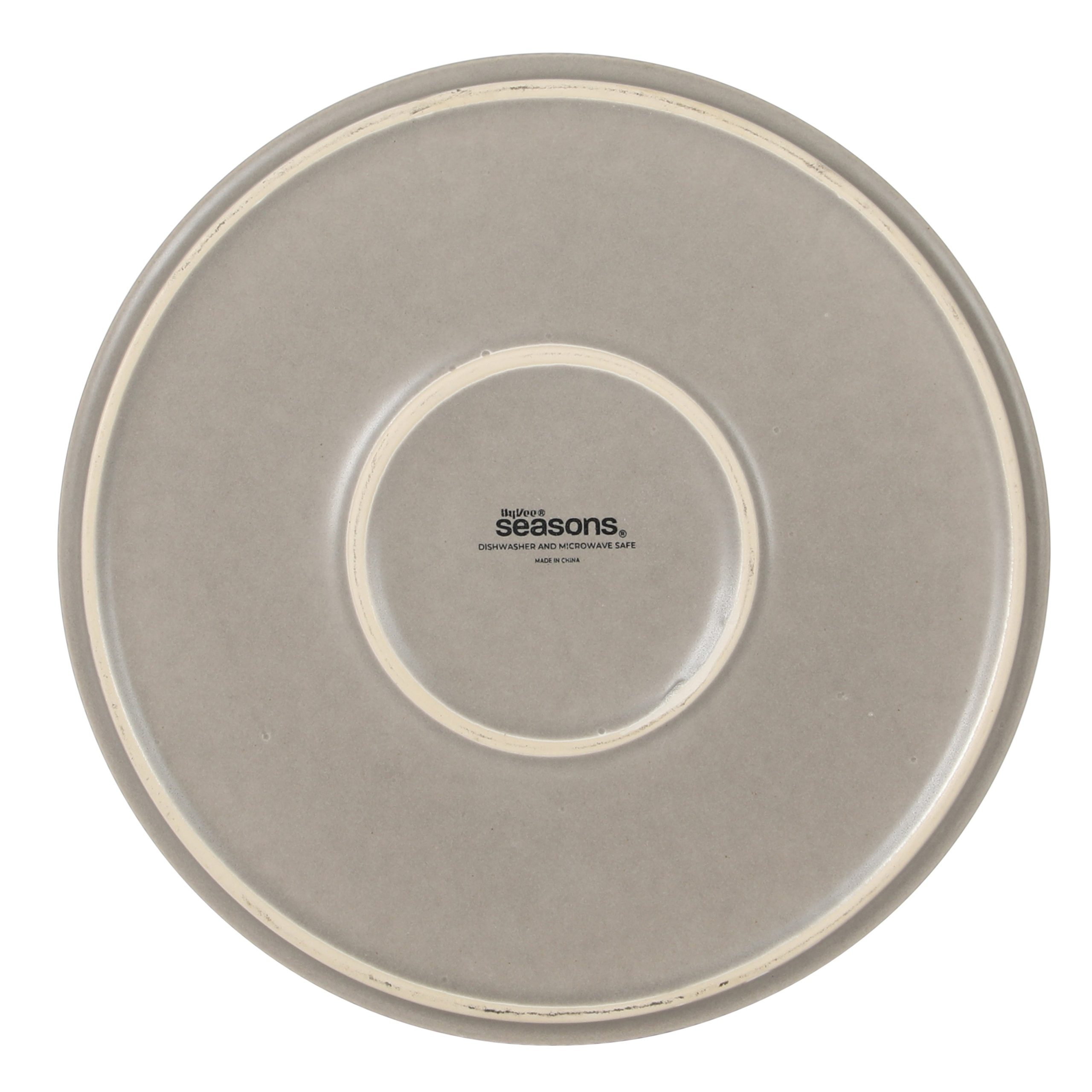 Gibson Elite Avant-Garde 12 Piece Stoneware Dinnerware Set for 4, Plates and Bowls Set with Reactive Glaze, Dinner Plates, Salad Plates, Bowls - Image 12