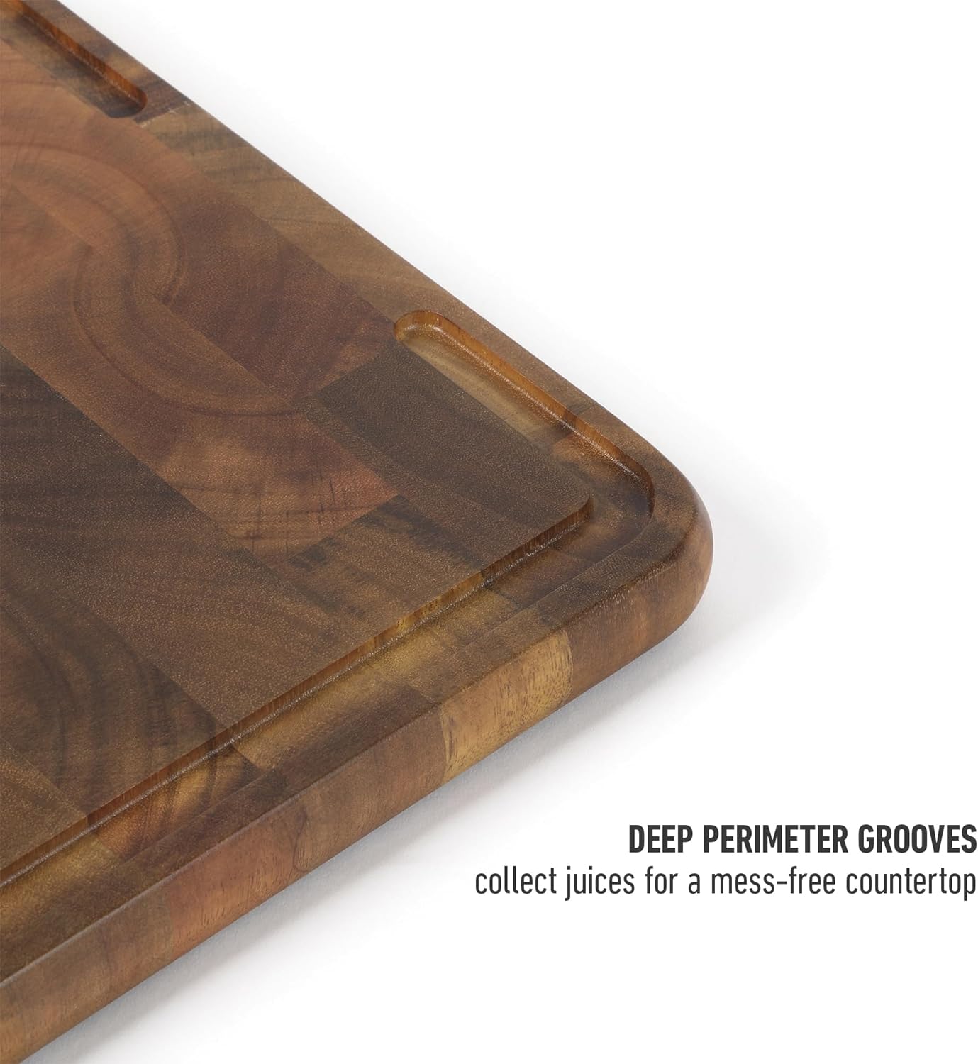 Calphalon Edge Guard End Grain Acacia Wood Cutting Board - Image 7