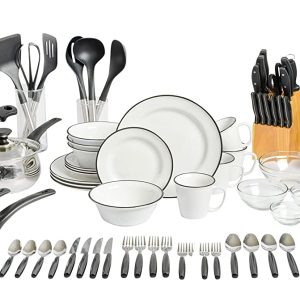 Gibson Home 95-Piece Complete Kitchen Starter Kit - Dinnerware, Cookware, Bakeware, Kitchen Tools