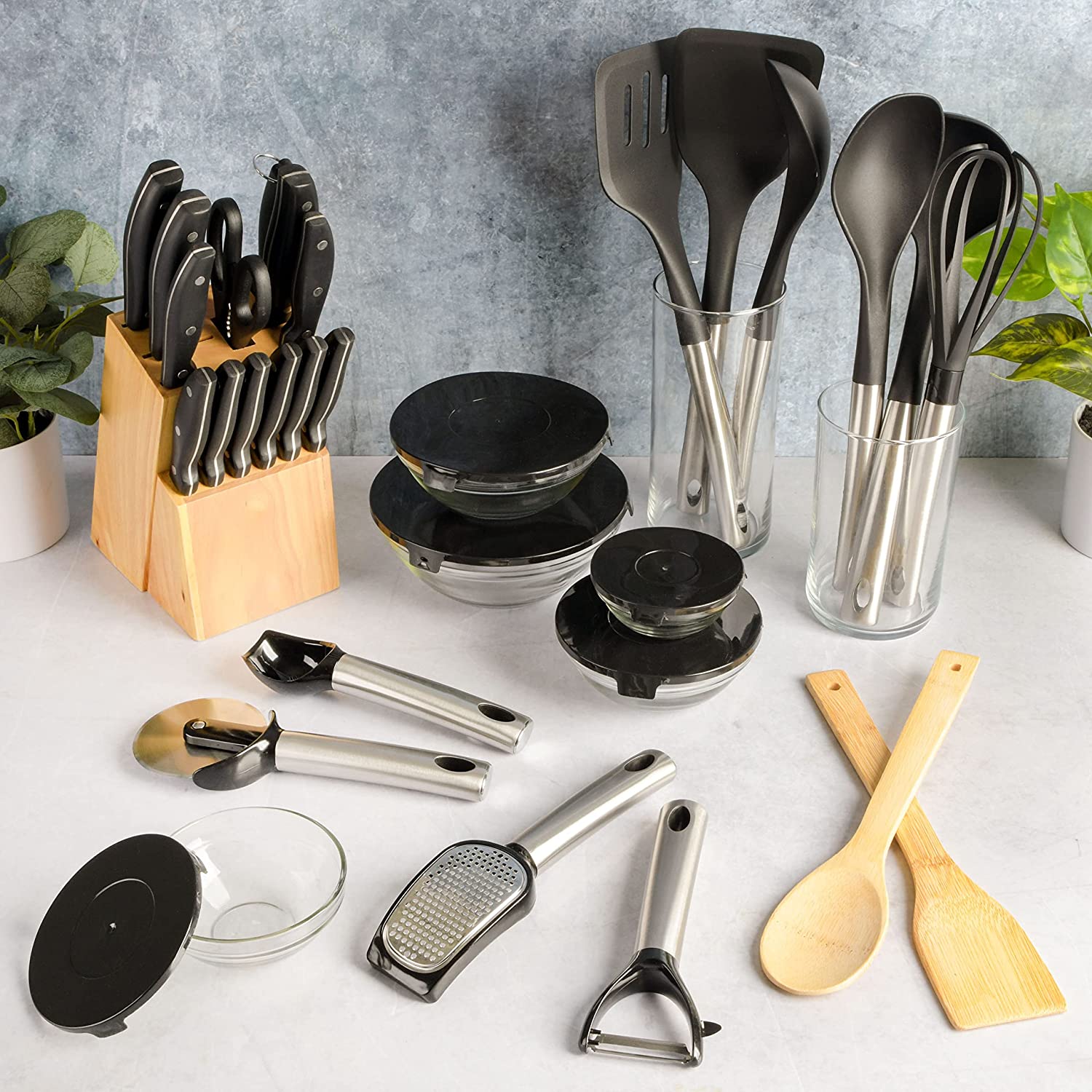 Gibson Home 95-Piece Complete Kitchen Starter Kit - Dinnerware, Cookware, Bakeware, Kitchen Tools - Image 4