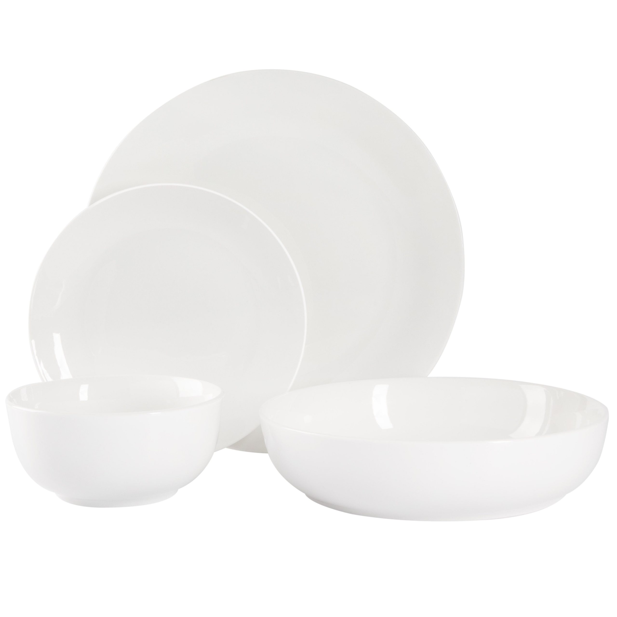 Gibson Home Gracious Dining 16-Piece Double Bowl Porcelain Dinnerware Set - Image 5