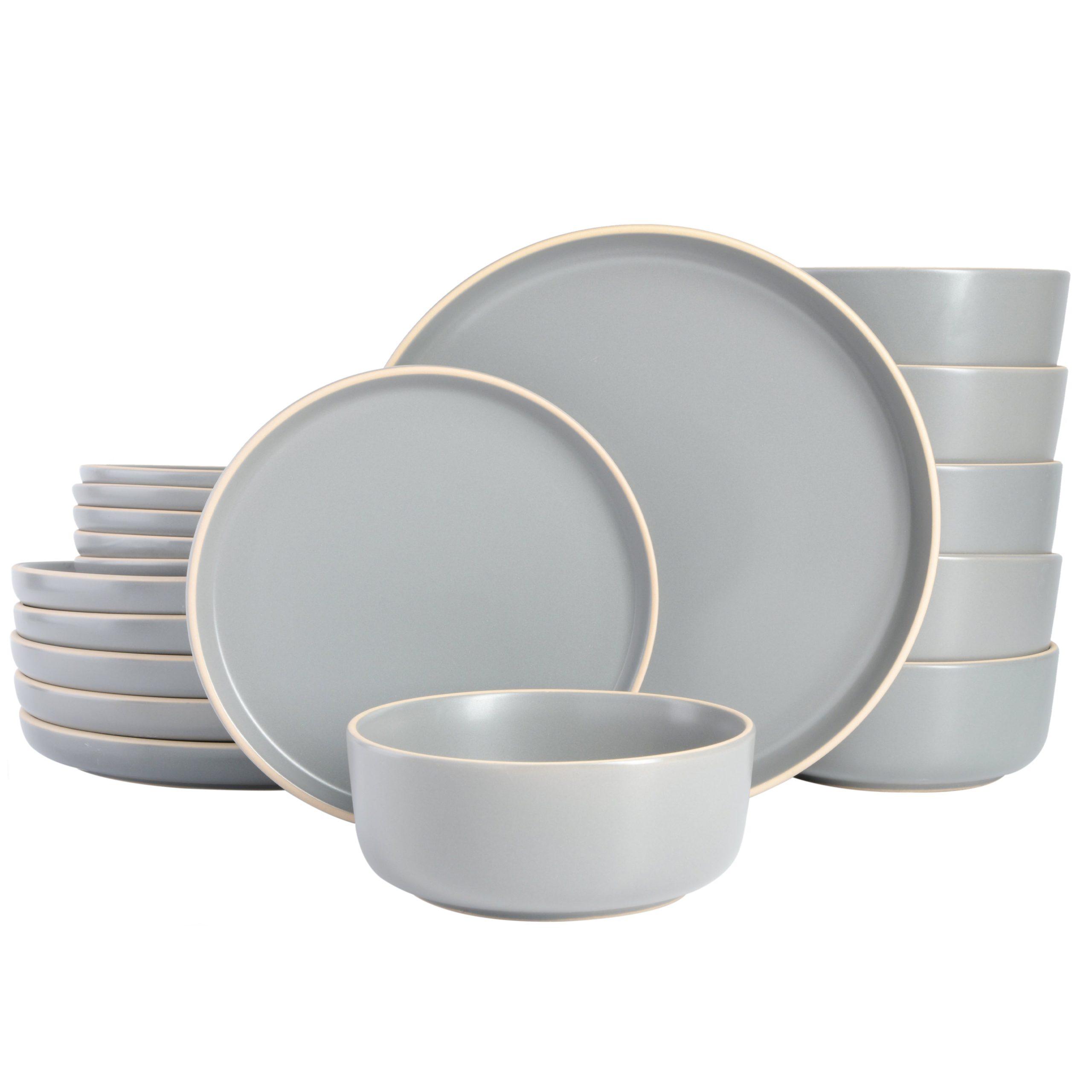 Gibson Home Zuma 18-Piece Stoneware Dinnerware Set - Image 7