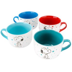 Peanuts Freckled Joy 4-Pack 25oz Soup Bowls w/ Lids