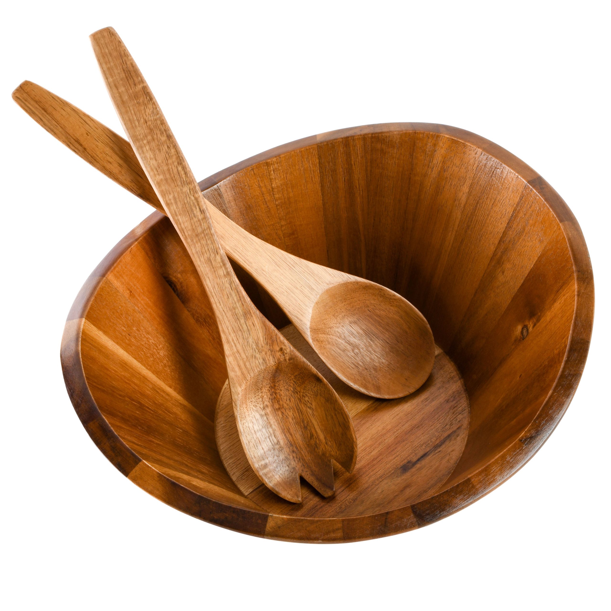 Gibson Home Sherwood Salad Bowl w/ Matching Serving Spoon & Fork - Image 6