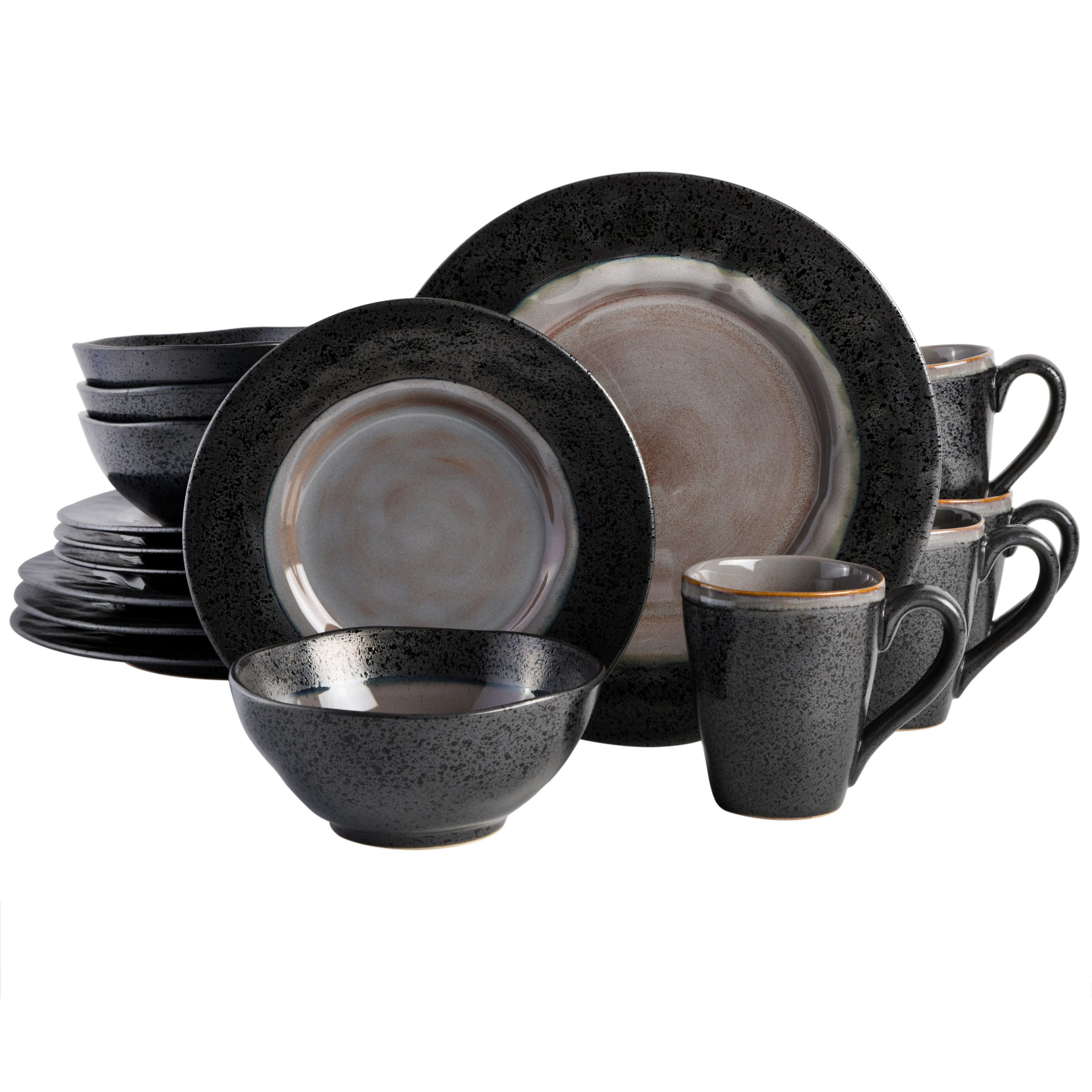Gibson Elite Dragonstone 16-Piece Reactive Stoneware Dinnerware Set - Image 2