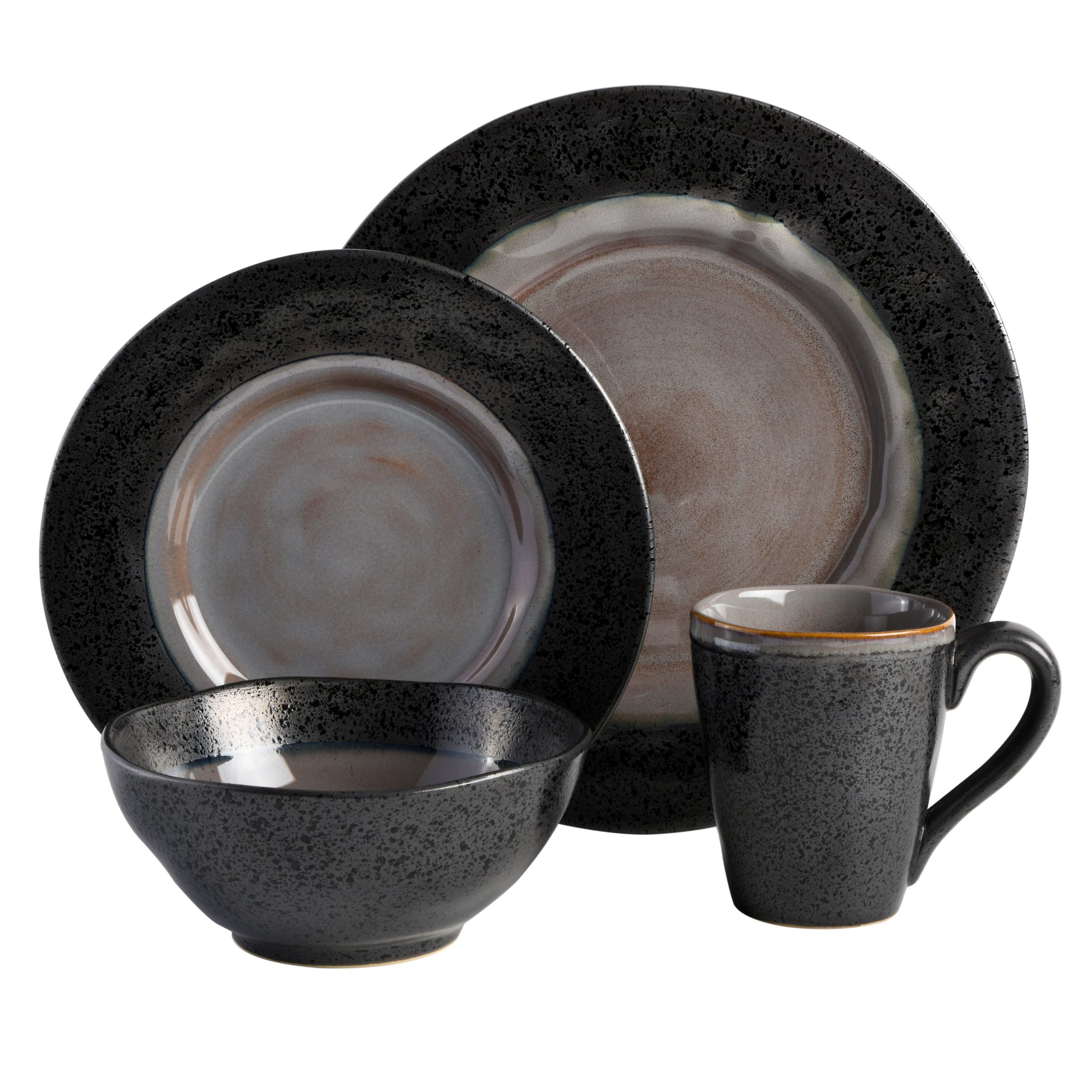 Gibson Elite Dragonstone 16-Piece Reactive Stoneware Dinnerware Set - Image 5