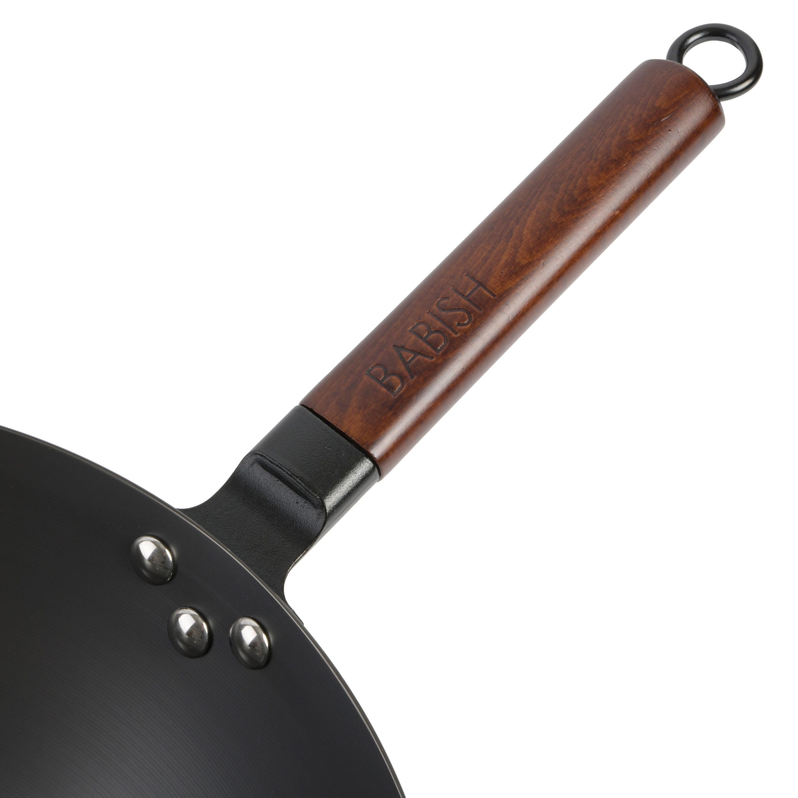 Babish 14-Inch Carbon Steel Flat Bottom Wok - Image 6