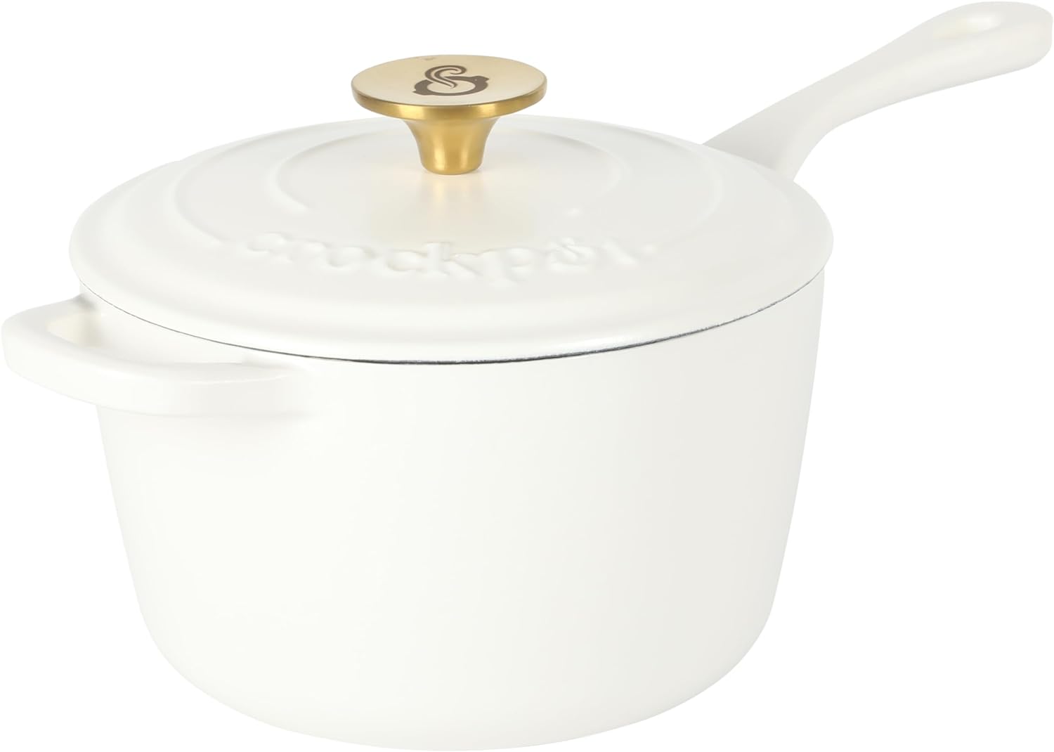 Crock-Pot 3 Qt Enamel Cast Iron Sauce Pan W/Lid - Image 3